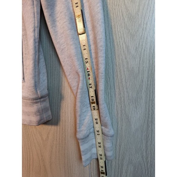 PINK Victoria Secret Women's XS Gray Quarter Zip 86 Logo Sweatshirt Top - Picture 6 of 7